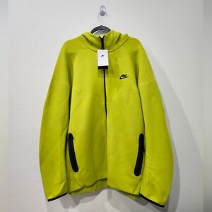 Nike Tech Fleece Windrunner Hoodie Jacket FB7921-357 Volt Men’s Size XXL NWT